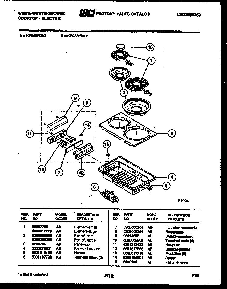 Cooktop parts