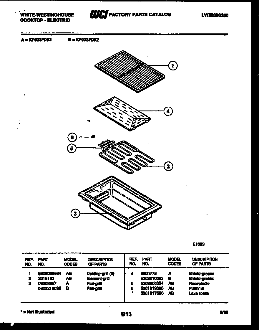 PAN GRILLE PARTS