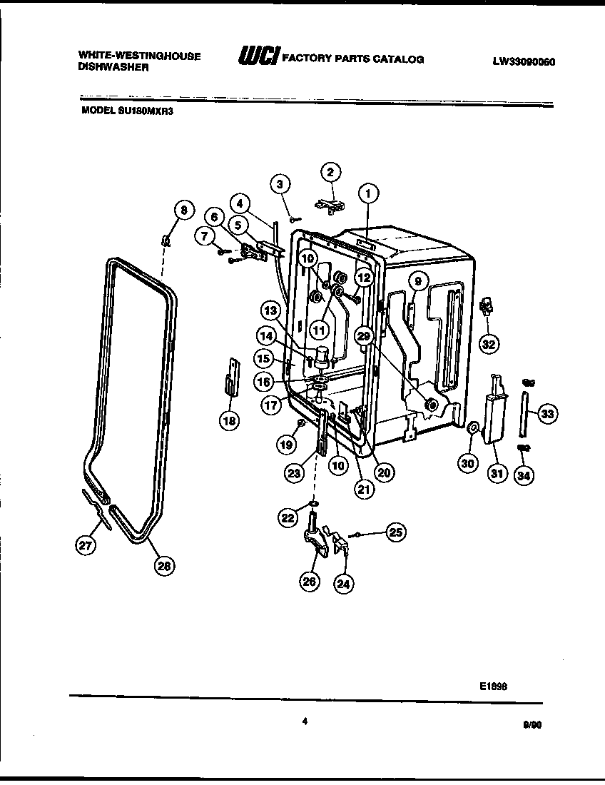 Tub and frame parts