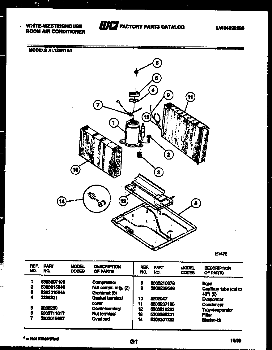 TUB AND FRAME PARTS