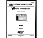 White-Westinghouse AC062N7A1 front cover diagram