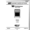 White-Westinghouse KF480ND1 cover diagram