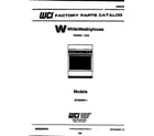 White-Westinghouse GF320NW1 cover page diagram