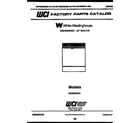White-Westinghouse SU550NXR1 cover sheet diagram