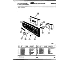 White-Westinghouse SU550NXR1 console and control parts diagram