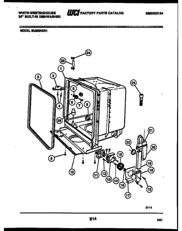 Tub and frame parts