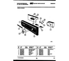 White-Westinghouse SU770NXR1 console and control parts diagram