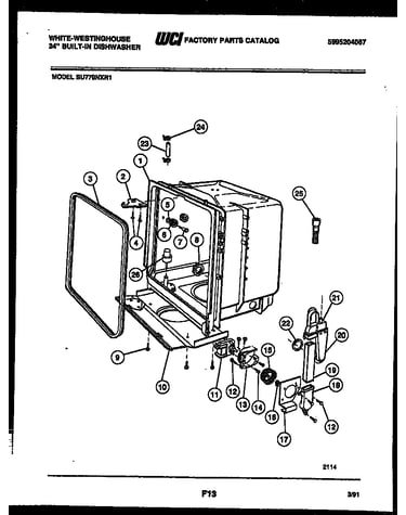 Tub and frame parts