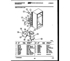 White-Westinghouse RT114LLD2 system and automatic defrost parts diagram