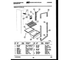 White-Westinghouse RT114LLD4 shelves and supports diagram