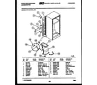 White-Westinghouse RT114LCD4 system and automatic defrost parts diagram