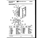 White-Westinghouse RT114LCW5 system and automatic defrost parts diagram