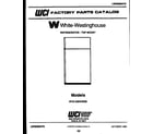 White-Westinghouse RTG153HCF2B cover page diagram