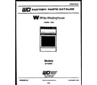 White-Westinghouse GF720ND1 cover page diagram