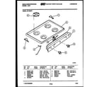 White-Westinghouse GF720NW1 cooktop parts diagram