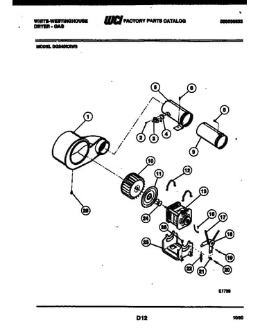Motor and blower parts