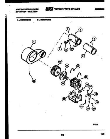 Motor and blower parts