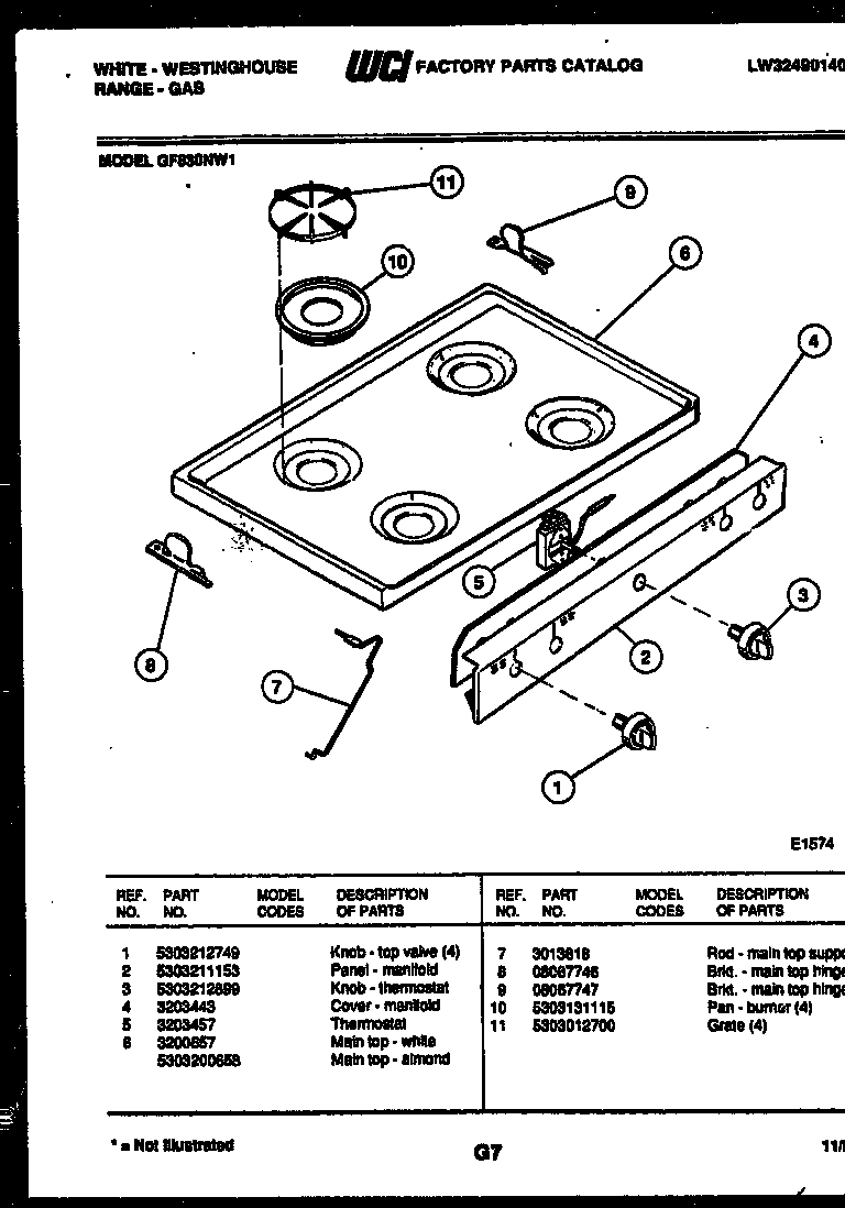Cooktop parts