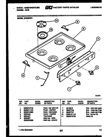 Cooktop parts