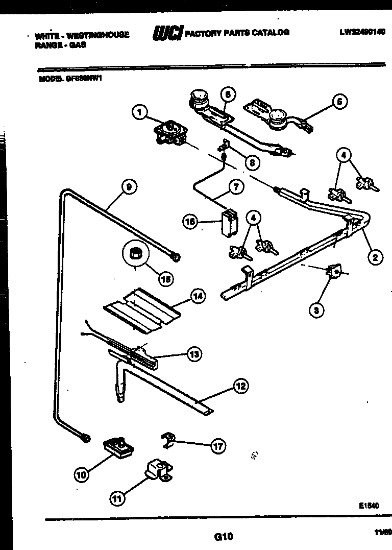 BURNER, MANIFOLD AND GAS CONTROL