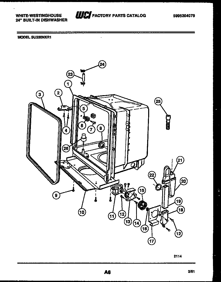 Tub and frame parts