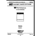 White-Westinghouse SU220NXR1 cover sheet diagram