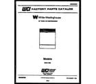 White-Westinghouse SU211MR2 cover sheet diagram
