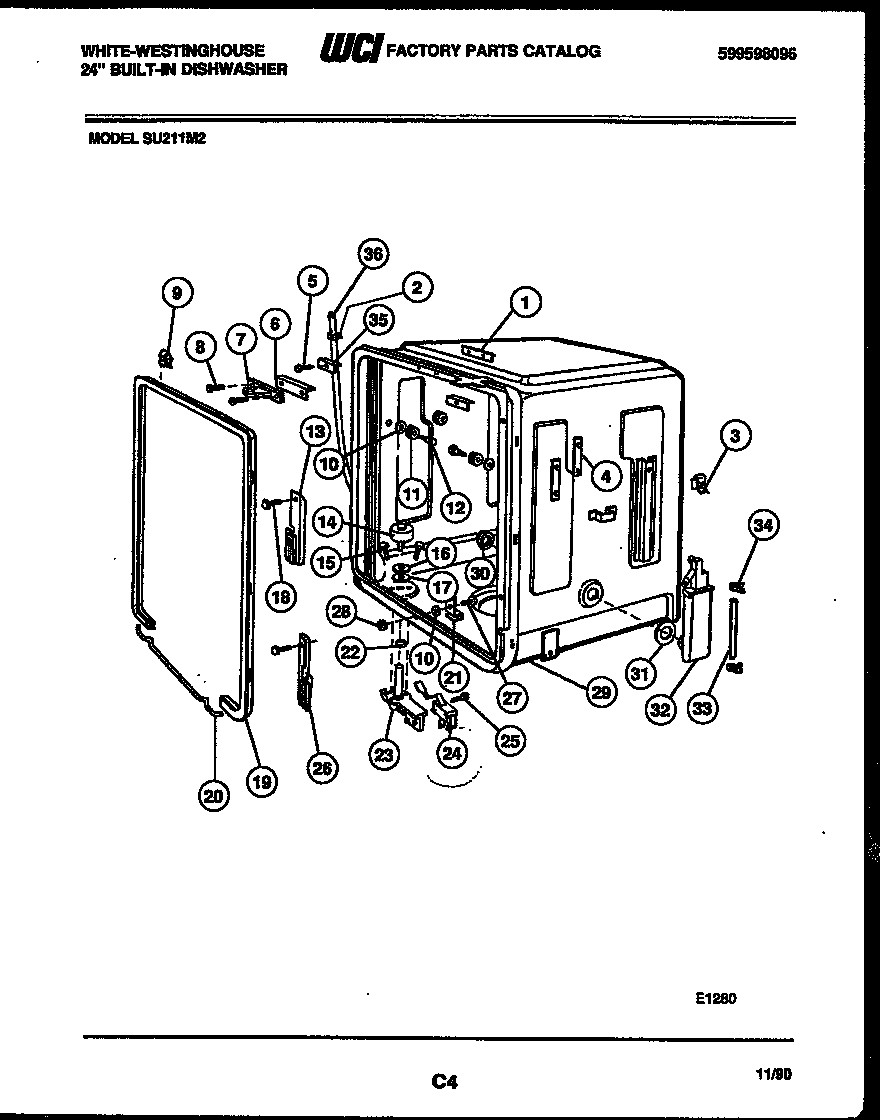 Tub and frame parts