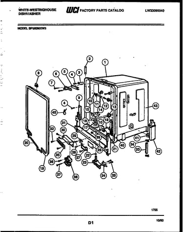 Tub and frame parts