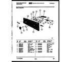 White-Westinghouse SP560MXF3 console and control parts diagram