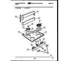 White-Westinghouse KF201HDW6 backguard and cooktop parts diagram