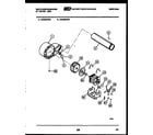White-Westinghouse DG500KXW4 blower and drive parts diagram