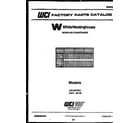 White-Westinghouse AS18EP2K1 front cover diagram