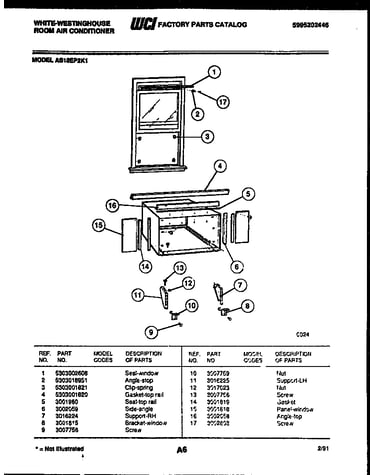 Cabinet and installation parts
