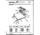 White-Westinghouse SP550NXR1 top and miscellaneous parts diagram