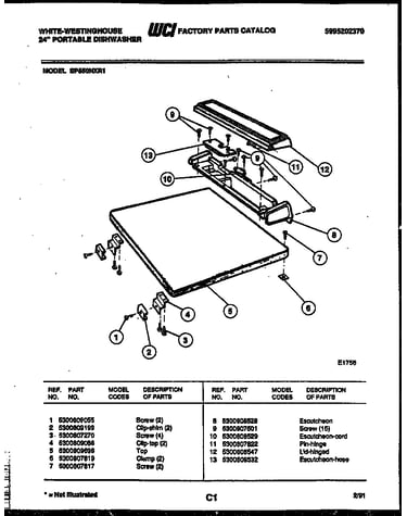 Top and miscellaneous parts