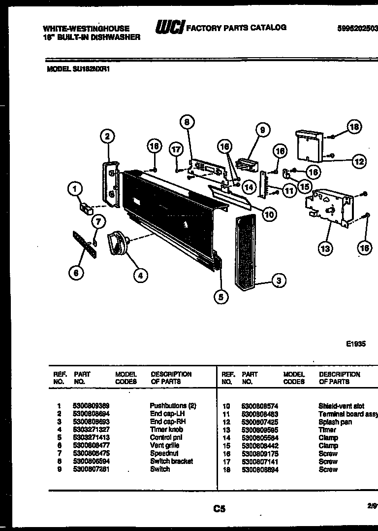 Console and control parts