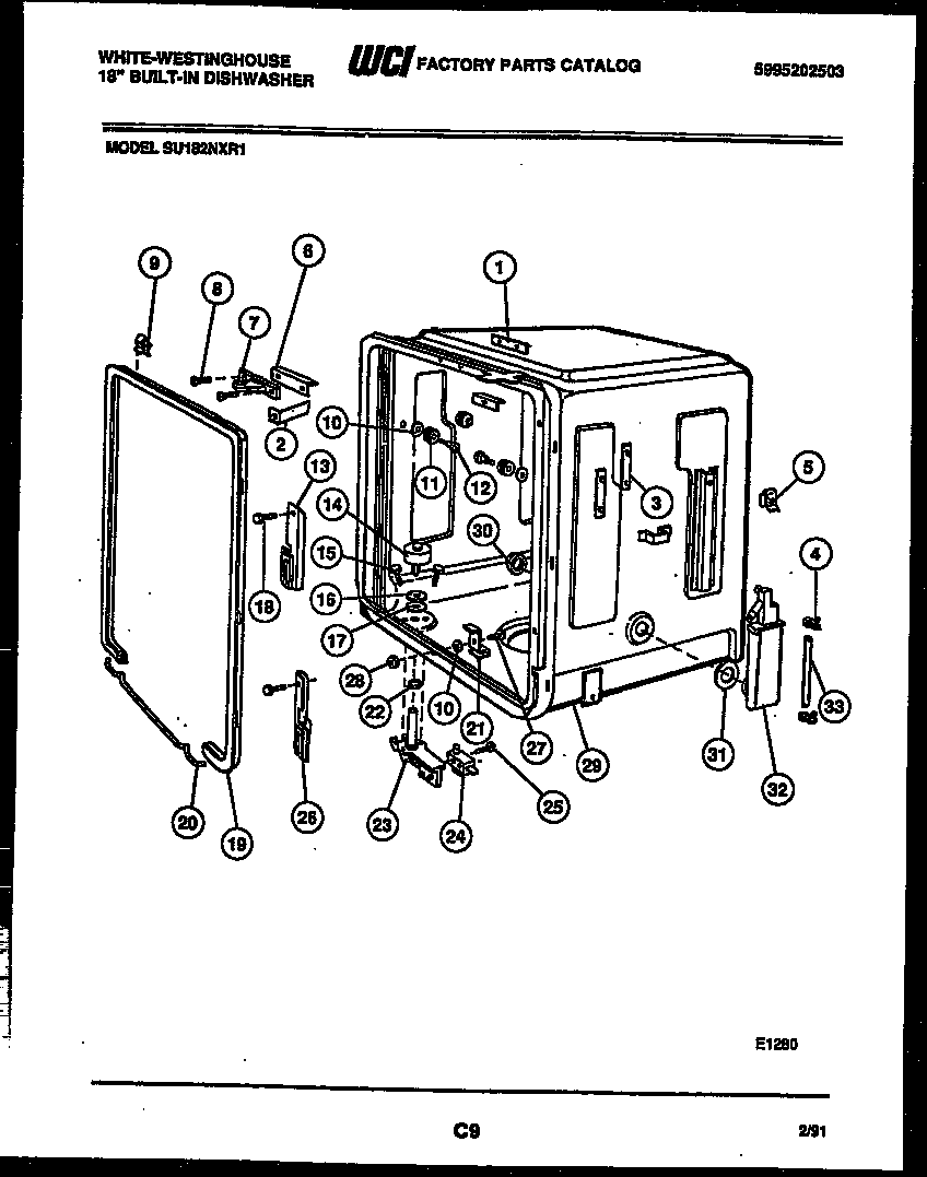 Tub and frame parts