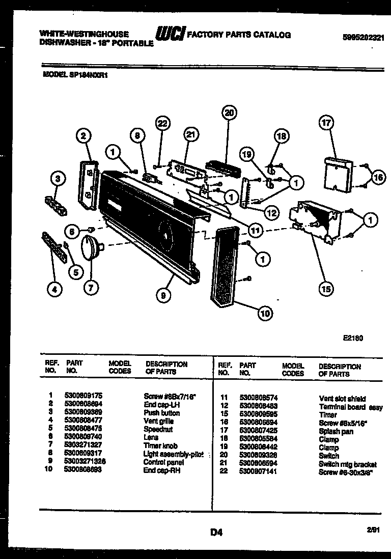 CONSOLE AND CONTROL PARTS