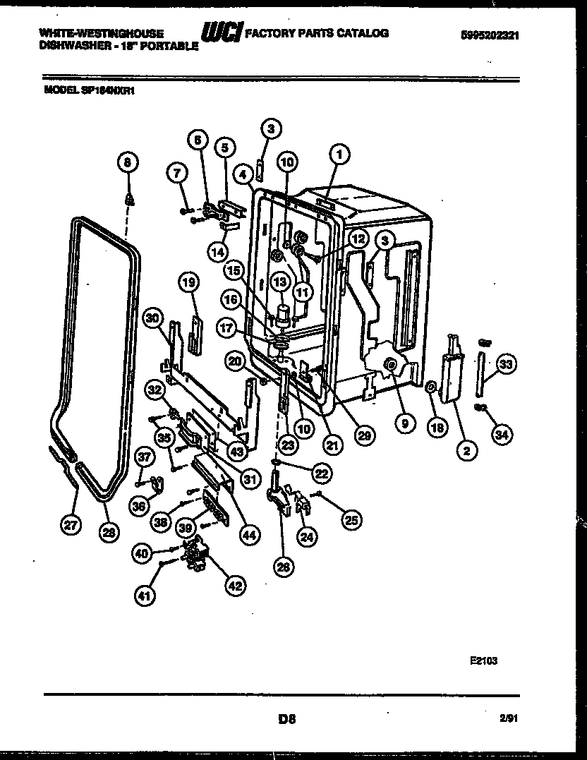 TUB AND FRAME PARTS