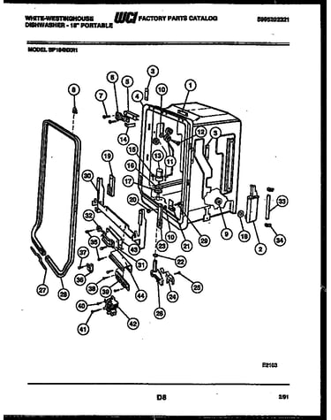 Tub and frame parts
