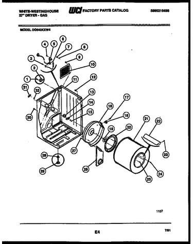Cabinet and component parts