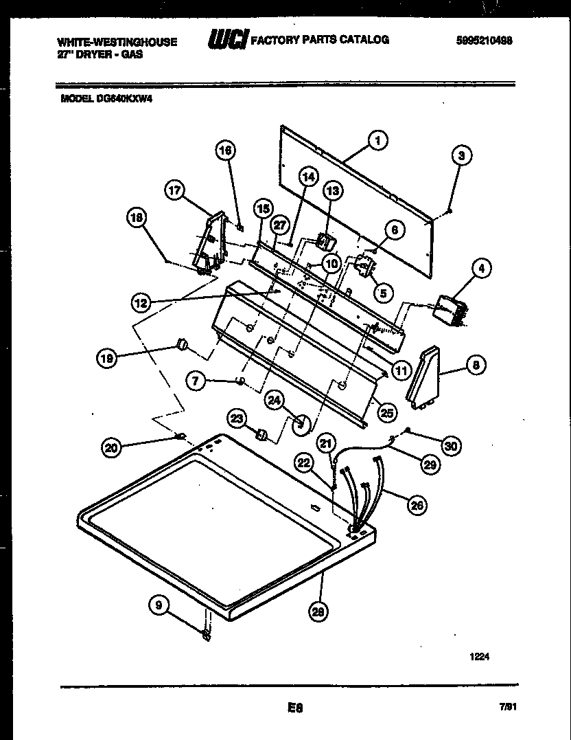 CONSOLE AND CONTROL PARTS