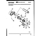 White-Westinghouse DE250KDH3 blower and drive parts diagram