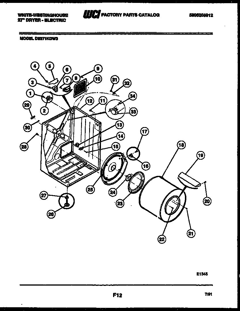 Cabinet and component parts