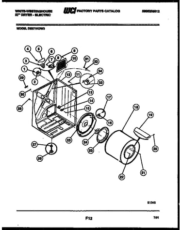 Cabinet and component parts
