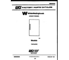White-Westinghouse FU218LRW3  diagram