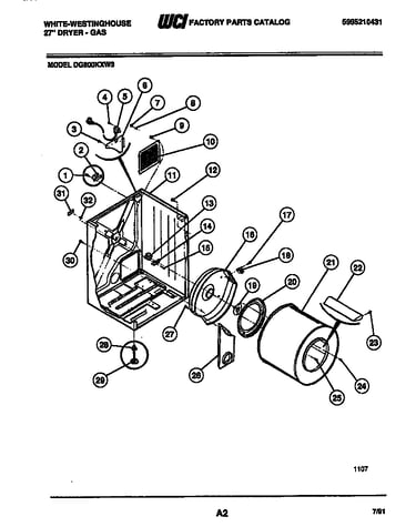 Cabinet and component parts