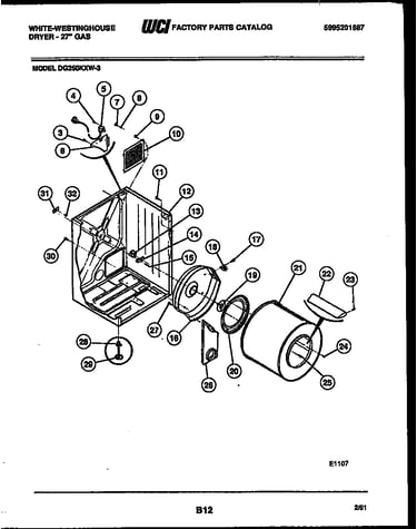 Cabinet and component parts