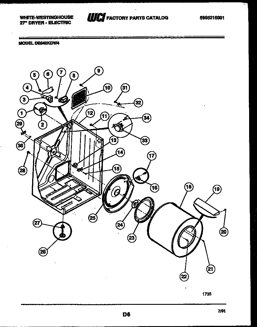 CABINET AND COMPONENT PARTS